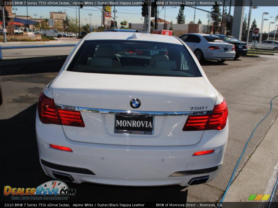 2010 BMW 7 Series 750i xDrive Sedan Alpine White / Oyster/Black Nappa Leather Photo #8