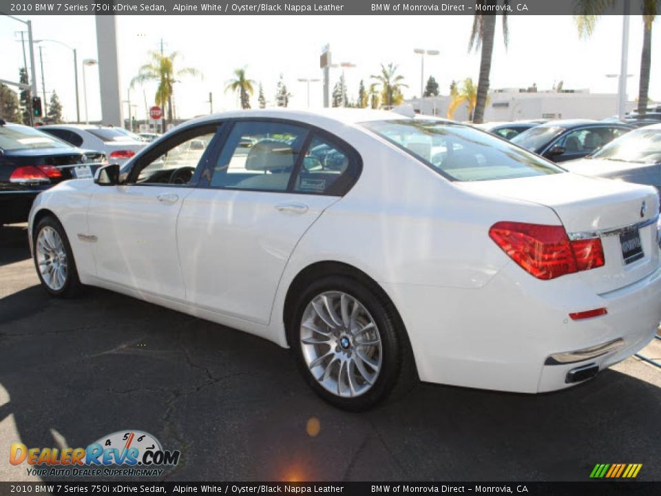 2010 BMW 7 Series 750i xDrive Sedan Alpine White / Oyster/Black Nappa Leather Photo #10