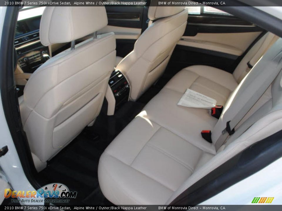 Oyster/Black Nappa Leather Interior - 2010 BMW 7 Series 750i xDrive Sedan Photo #12
