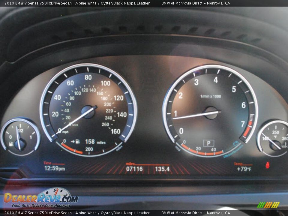 2010 BMW 7 Series 750i xDrive Sedan Gauges Photo #18