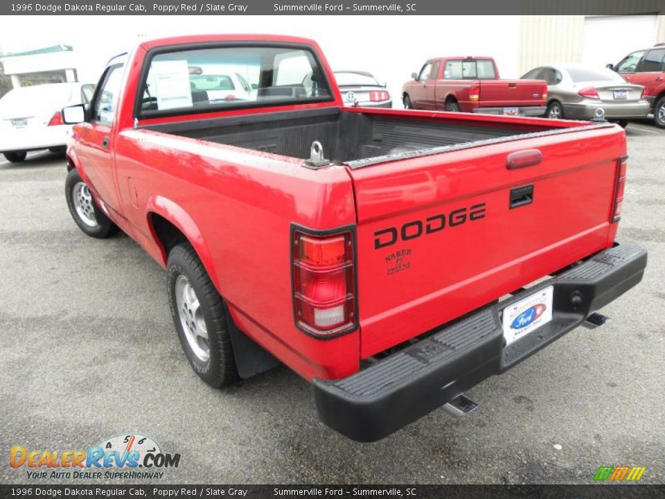 1996 Dodge Dakota Regular Cab Poppy Red / Slate Gray Photo #11