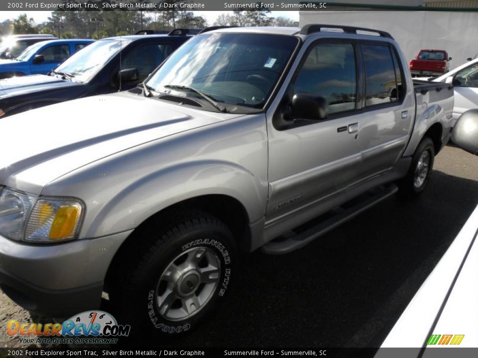 2002 Ford Explorer Sport Trac Silver Birch Metallic / Dark Graphite Photo #2