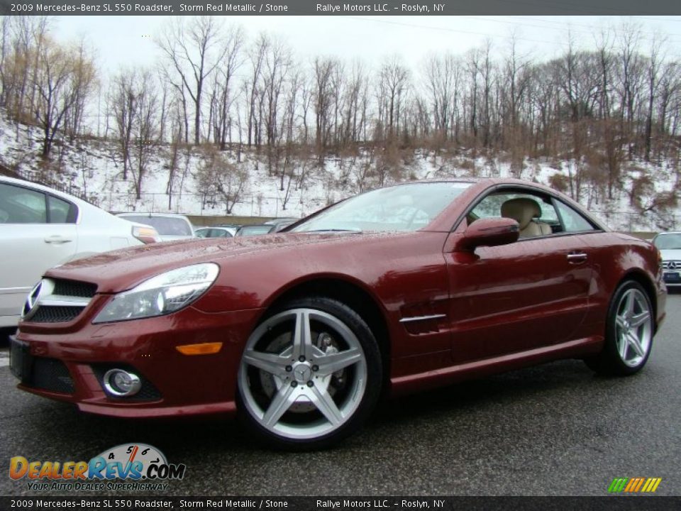 Storm Red Metallic 2009 Mercedes-Benz SL 550 Roadster Photo #1