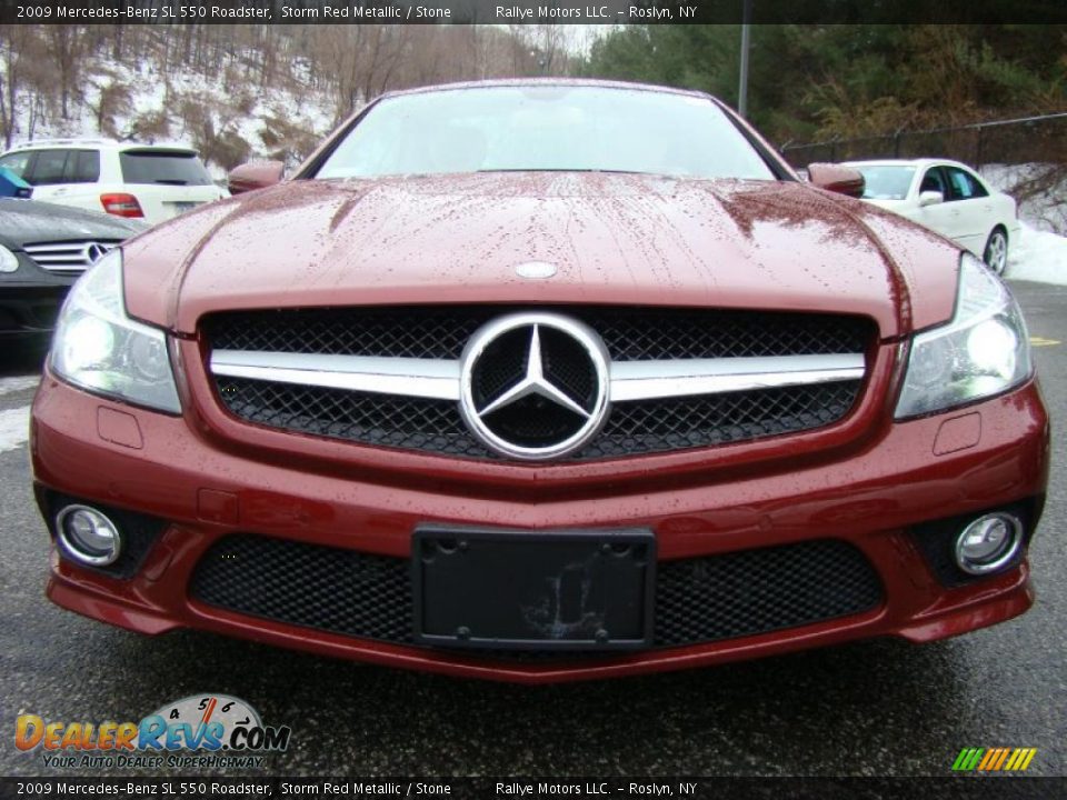 2009 Mercedes-Benz SL 550 Roadster Storm Red Metallic / Stone Photo #2