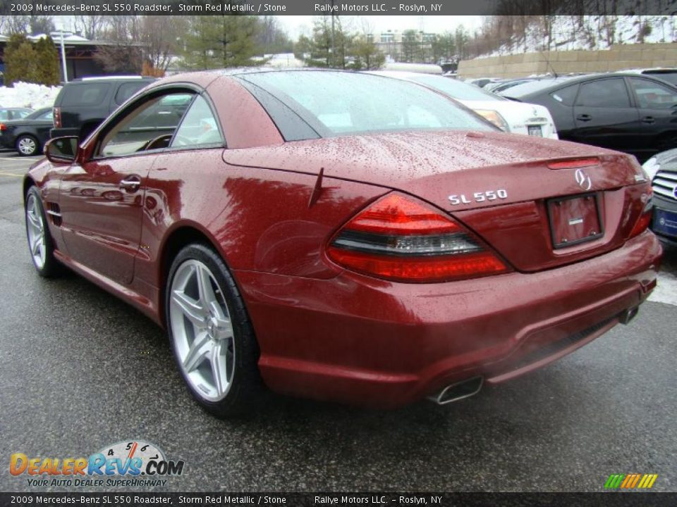 Storm Red Metallic 2009 Mercedes-Benz SL 550 Roadster Photo #5