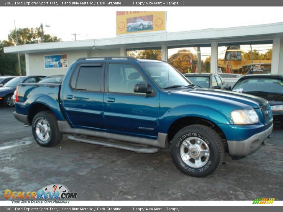 2001 Ford Explorer Sport Trac Island Blue Metallic / Dark Graphite Photo #1