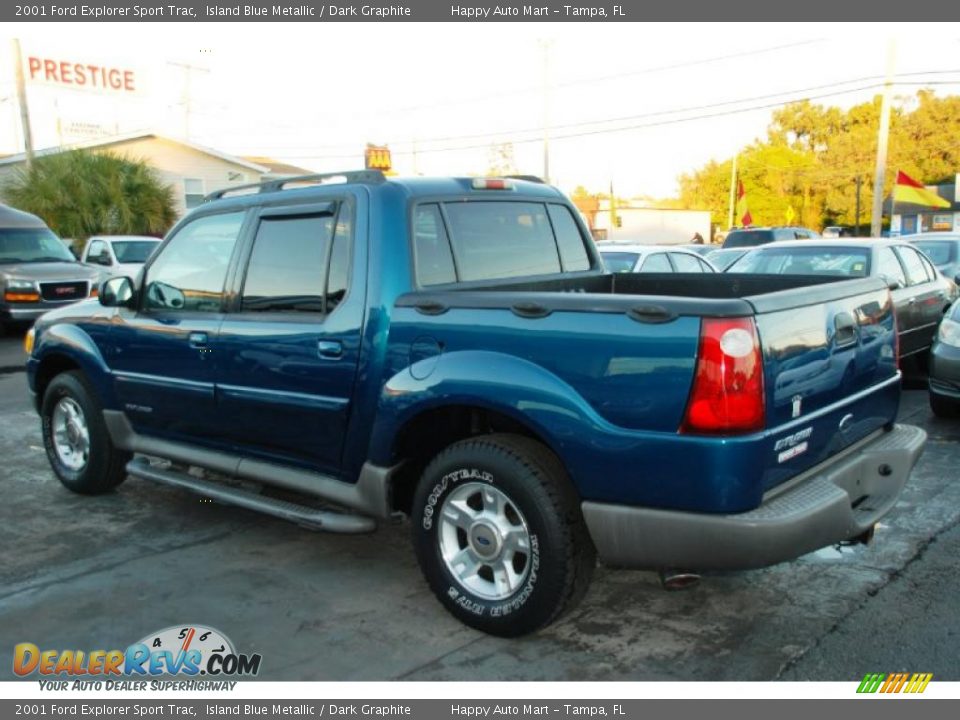 2001 Ford Explorer Sport Trac Island Blue Metallic / Dark Graphite Photo #9