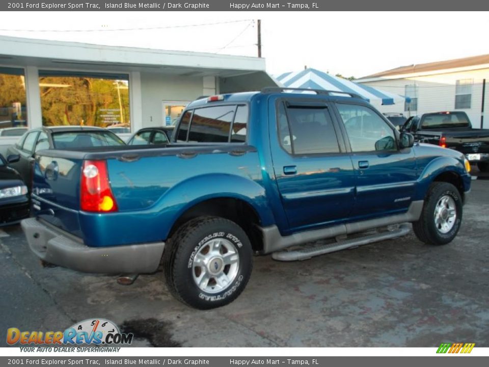 2001 Ford Explorer Sport Trac Island Blue Metallic / Dark Graphite Photo #11