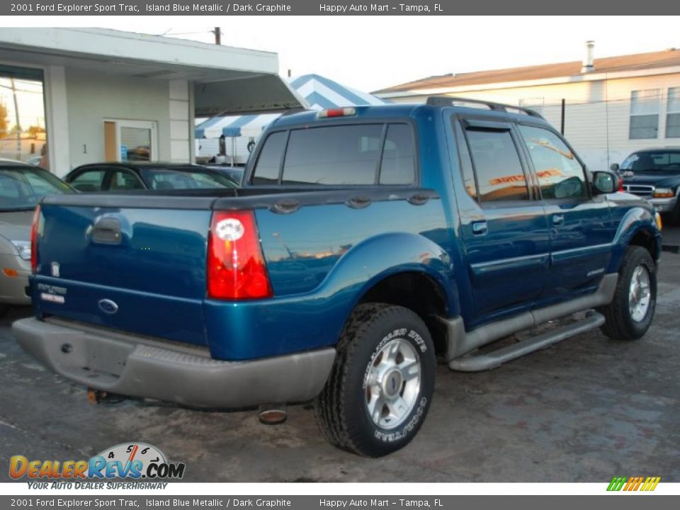 2001 Ford Explorer Sport Trac Island Blue Metallic / Dark Graphite Photo #12