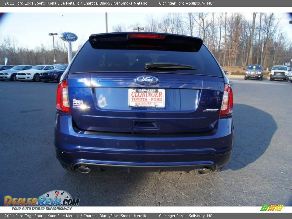 2011 Ford Edge Sport Kona Blue Metallic / Charcoal Black/Silver Smoke Metallic Photo #4