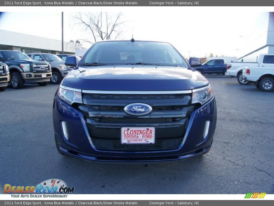 2011 Ford Edge Sport Kona Blue Metallic / Charcoal Black/Silver Smoke Metallic Photo #7