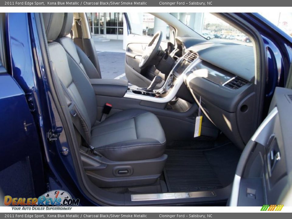 Charcoal Black/Silver Smoke Metallic Interior - 2011 Ford Edge Sport Photo #18