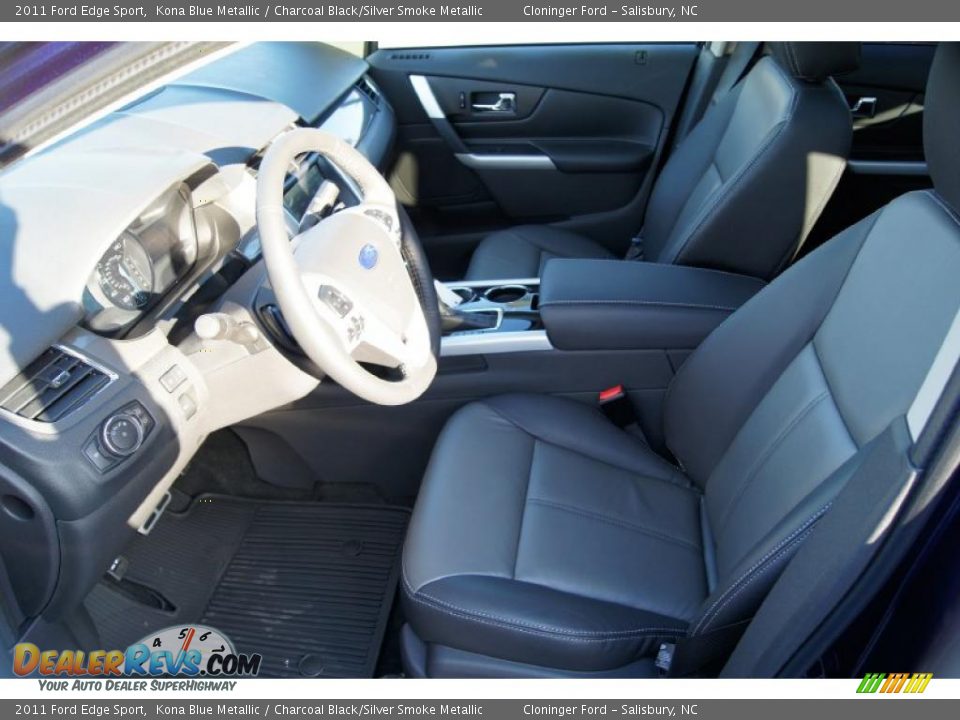 Charcoal Black/Silver Smoke Metallic Interior - 2011 Ford Edge Sport Photo #28