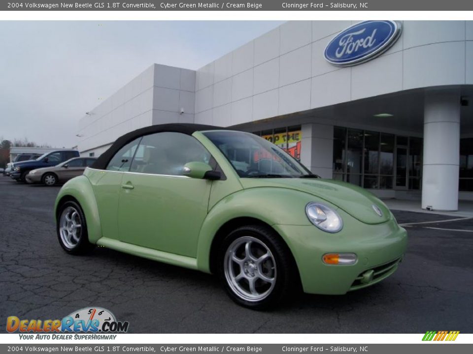 2004 Volkswagen New Beetle GLS 1.8T Convertible Cyber Green Metallic / Cream Beige Photo #1