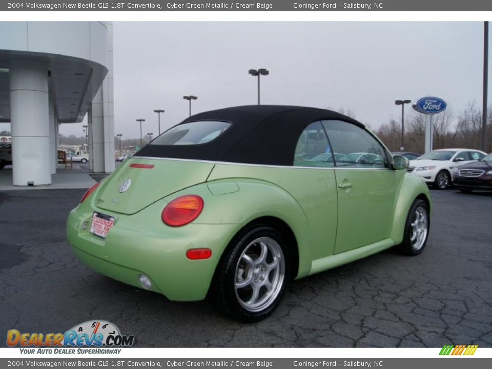 2004 Volkswagen New Beetle GLS 1.8T Convertible Cyber Green Metallic / Cream Beige Photo #3