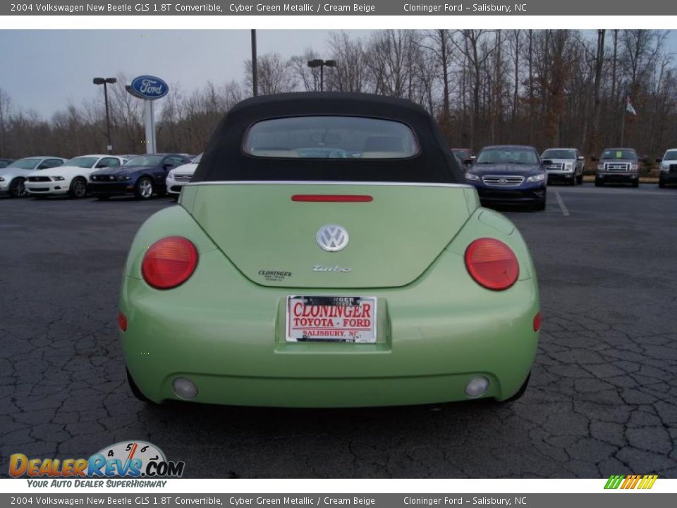 2004 Volkswagen New Beetle GLS 1.8T Convertible Cyber Green Metallic / Cream Beige Photo #4