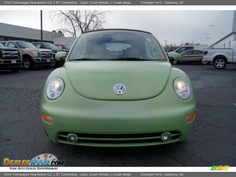 2004 Volkswagen New Beetle GLS 1.8T Convertible Cyber Green Metallic / Cream Beige Photo #7