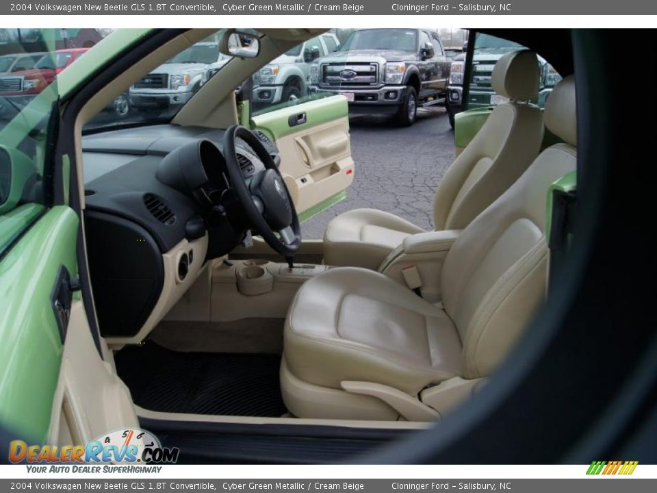 Cream Beige Interior - 2004 Volkswagen New Beetle GLS 1.8T Convertible Photo #8