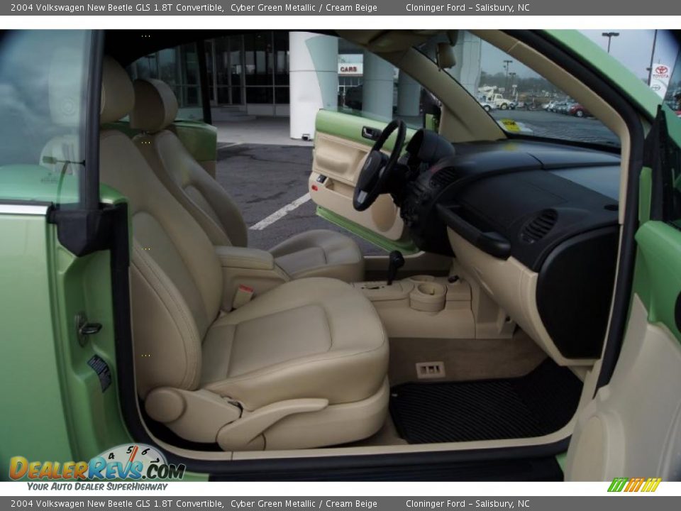 2004 Volkswagen New Beetle GLS 1.8T Convertible Cyber Green Metallic / Cream Beige Photo #12