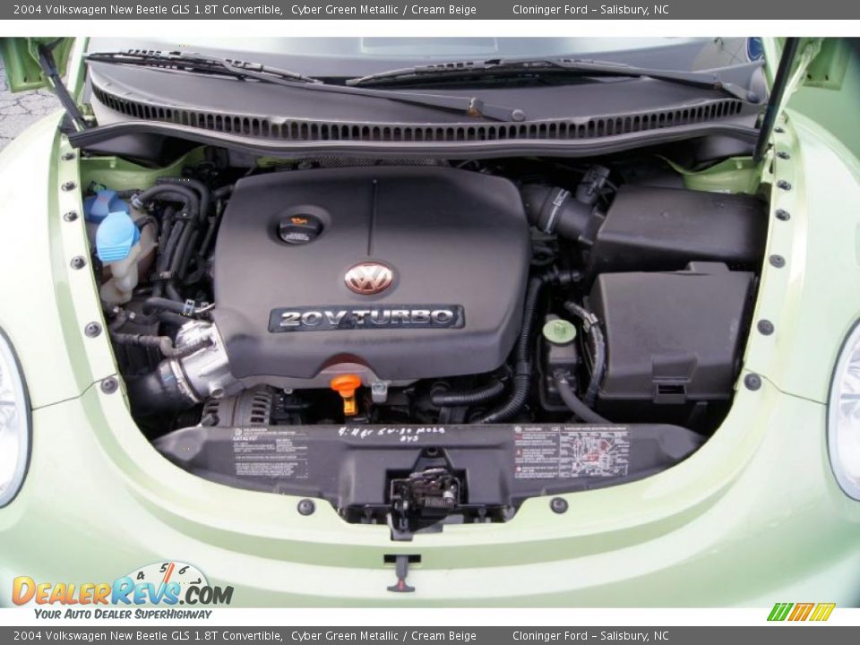 2004 Volkswagen New Beetle GLS 1.8T Convertible 1.8 Liter Turbocharged DOHC 20-Valve 4 Cylinder Engine Photo #14