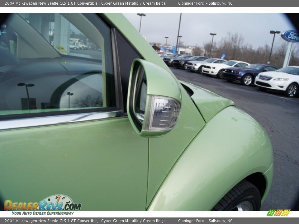 2004 Volkswagen New Beetle GLS 1.8T Convertible Cyber Green Metallic / Cream Beige Photo #15