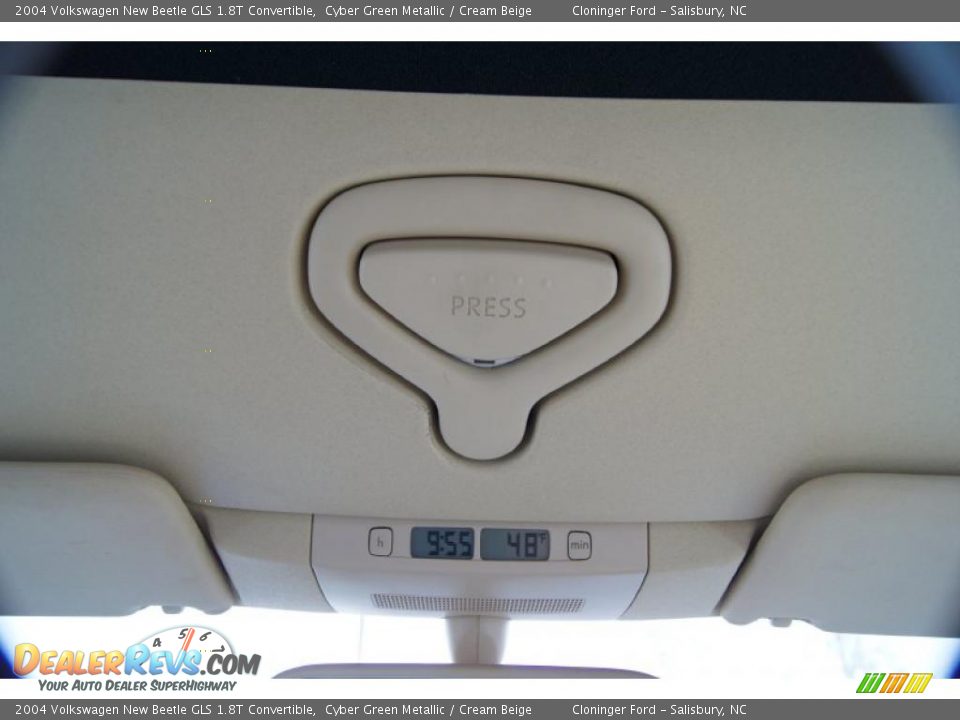 2004 Volkswagen New Beetle GLS 1.8T Convertible Cyber Green Metallic / Cream Beige Photo #35