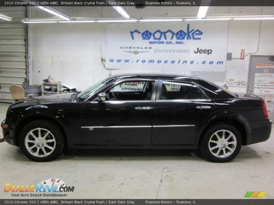 2010 Chrysler 300 C HEMI AWD Brilliant Black Crystal Pearl / Dark Slate Gray Photo #1