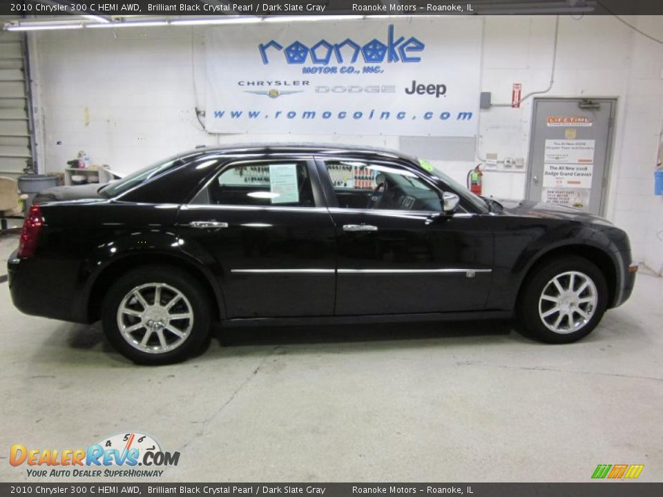 2010 Chrysler 300 C HEMI AWD Brilliant Black Crystal Pearl / Dark Slate Gray Photo #4