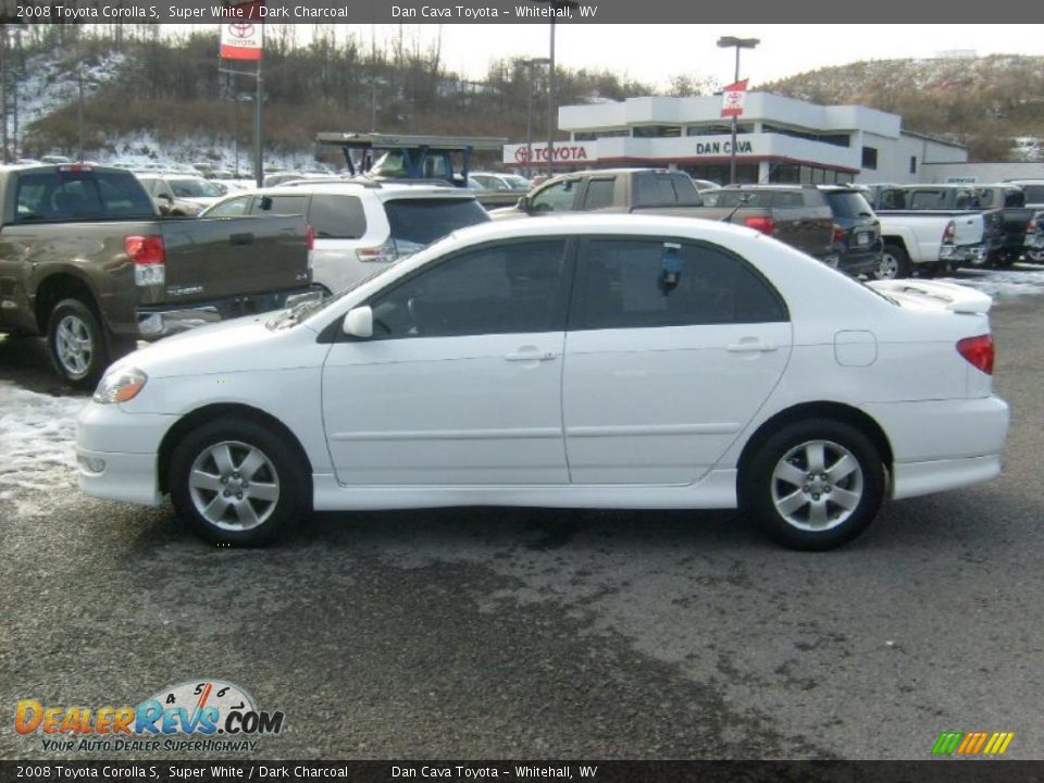 2008 Toyota Corolla S Super White / Dark Charcoal Photo #4