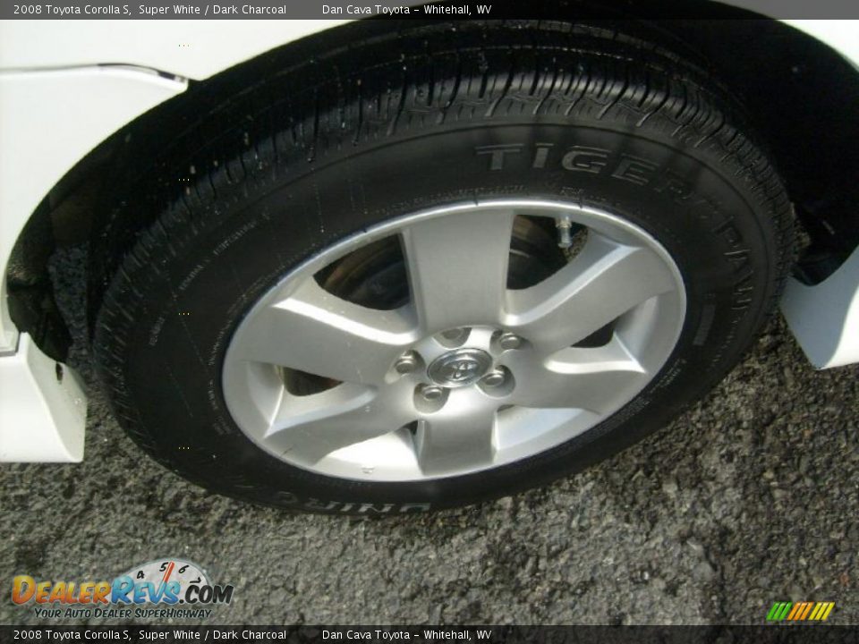 2008 Toyota Corolla S Super White / Dark Charcoal Photo #8