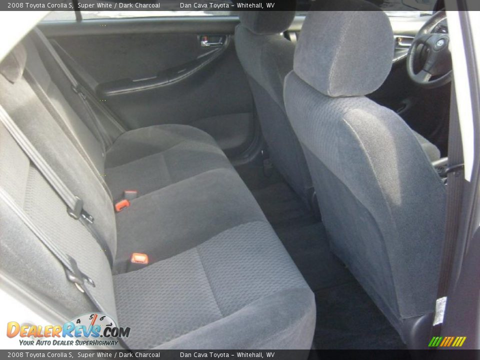 2008 Toyota Corolla S Super White / Dark Charcoal Photo #9