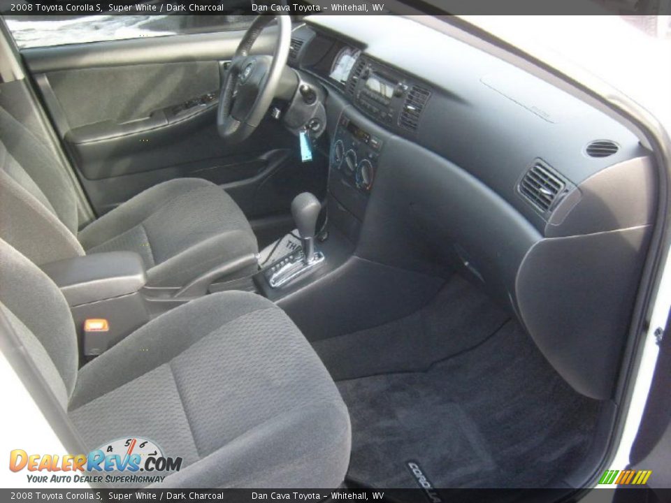 2008 Toyota Corolla S Super White / Dark Charcoal Photo #10