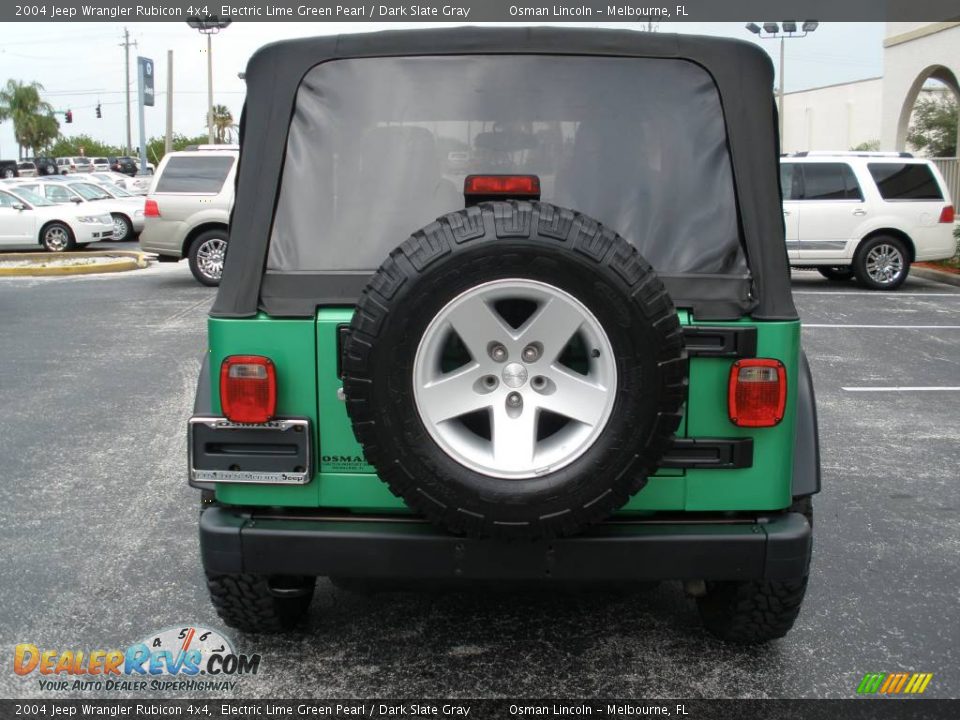 2004 Jeep Wrangler Rubicon 4x4 Electric Lime Green Pearl / Dark Slate Gray Photo #6