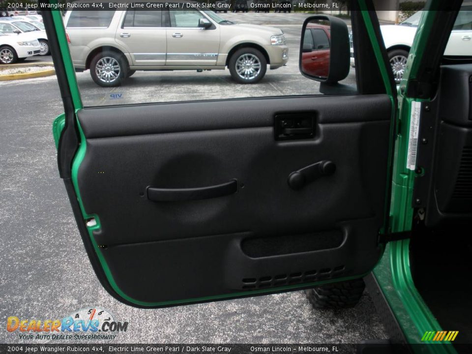 2004 Jeep Wrangler Rubicon 4x4 Electric Lime Green Pearl / Dark Slate Gray Photo #7