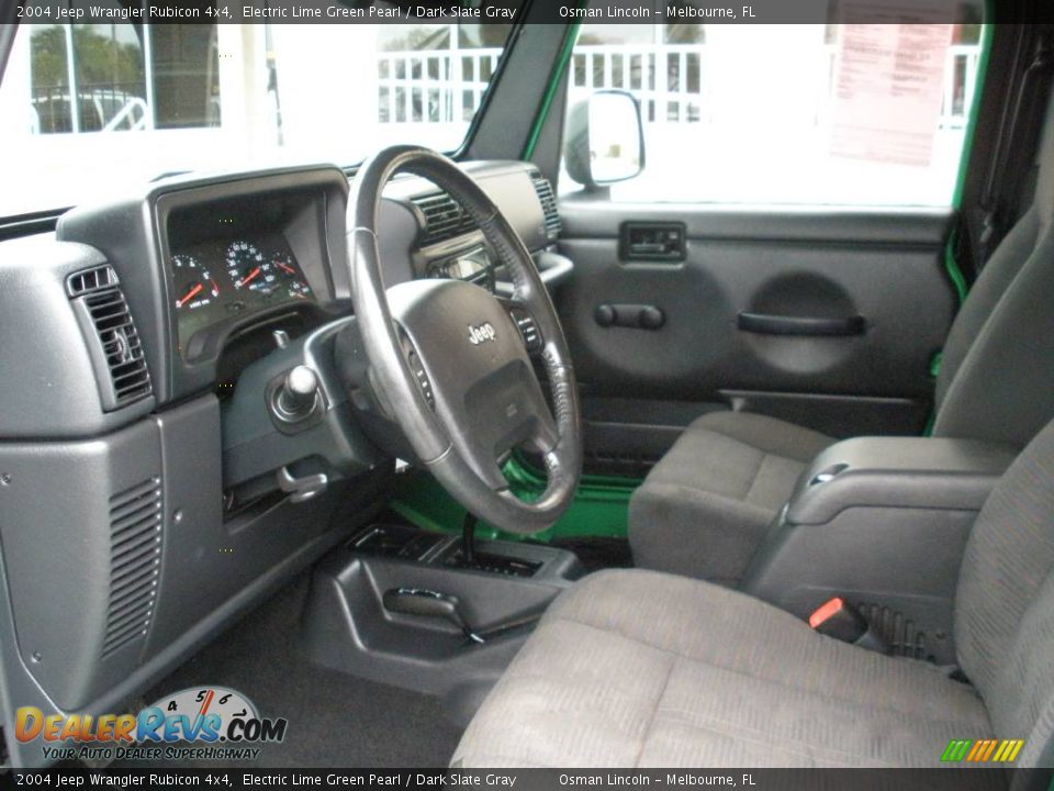 2004 Jeep Wrangler Rubicon 4x4 Electric Lime Green Pearl / Dark Slate Gray Photo #8