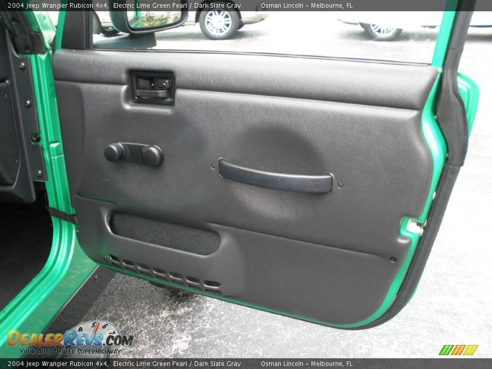 2004 Jeep Wrangler Rubicon 4x4 Electric Lime Green Pearl / Dark Slate Gray Photo #9