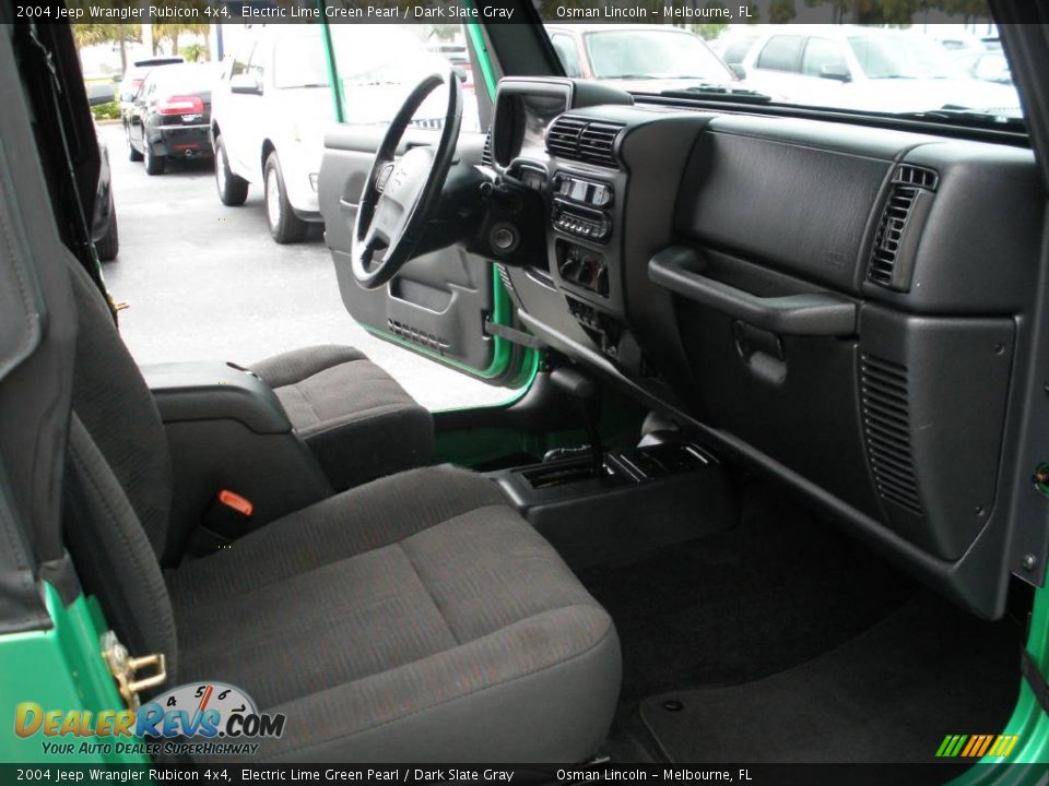 2004 Jeep Wrangler Rubicon 4x4 Electric Lime Green Pearl / Dark Slate Gray Photo #10