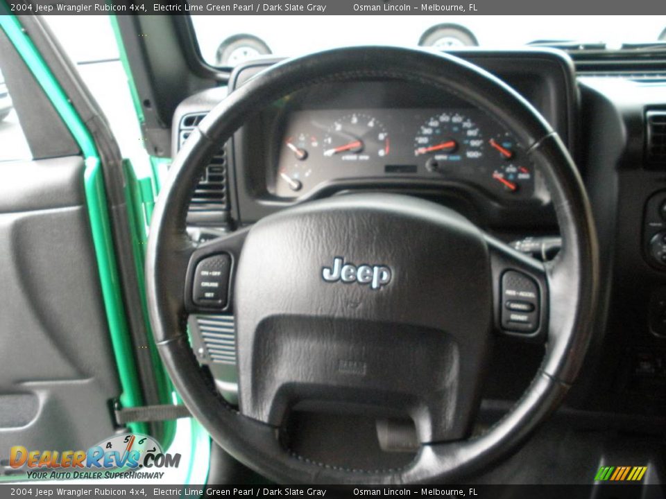 2004 Jeep Wrangler Rubicon 4x4 Electric Lime Green Pearl / Dark Slate Gray Photo #13
