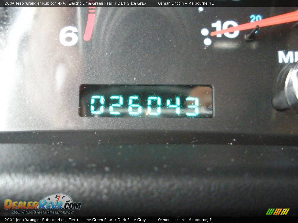 2004 Jeep Wrangler Rubicon 4x4 Electric Lime Green Pearl / Dark Slate Gray Photo #16