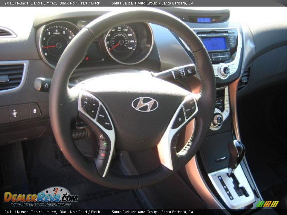 2011 Hyundai Elantra Limited Black Noir Pearl / Black Photo #5