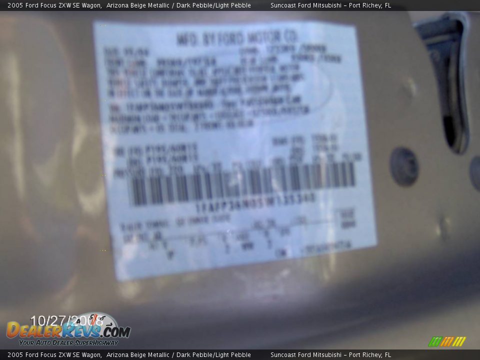 2005 Ford Focus ZXW SE Wagon Arizona Beige Metallic / Dark Pebble/Light Pebble Photo #23