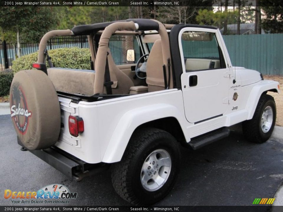 Stone White 2001 Jeep Wrangler Sahara 4x4 Photo #2