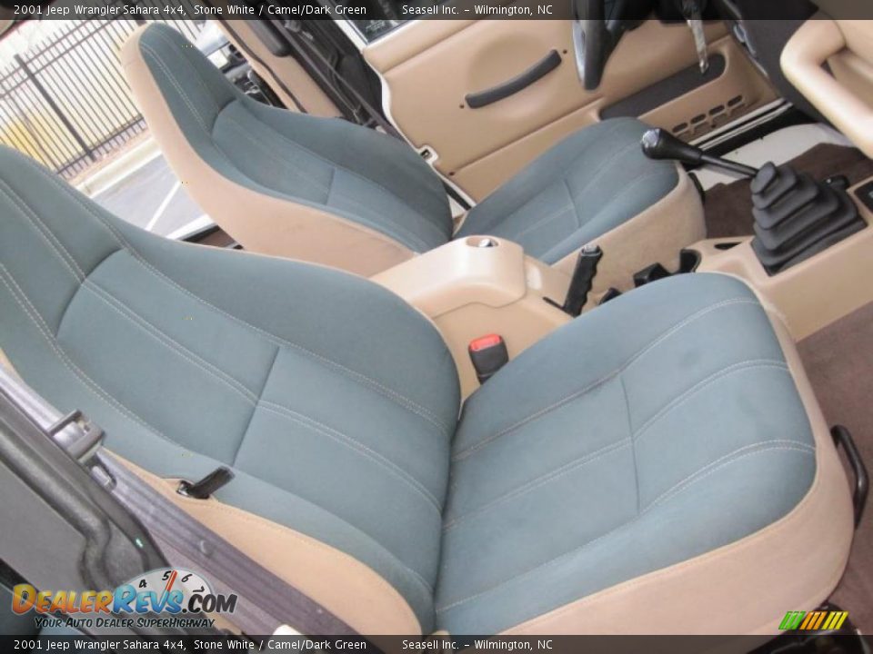 Camel/Dark Green Interior - 2001 Jeep Wrangler Sahara 4x4 Photo #8