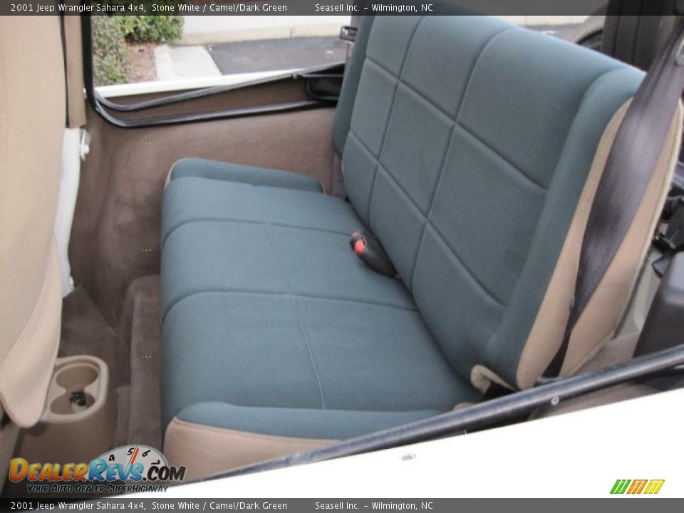 Camel/Dark Green Interior - 2001 Jeep Wrangler Sahara 4x4 Photo #13