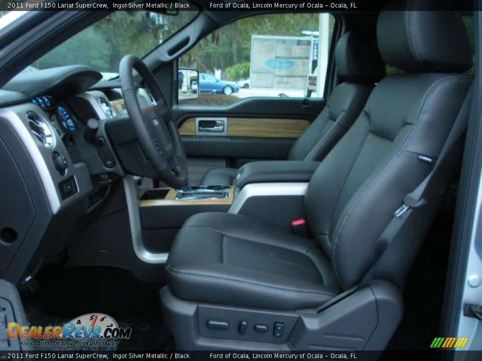 Black Interior - 2011 Ford F150 Lariat SuperCrew Photo #5