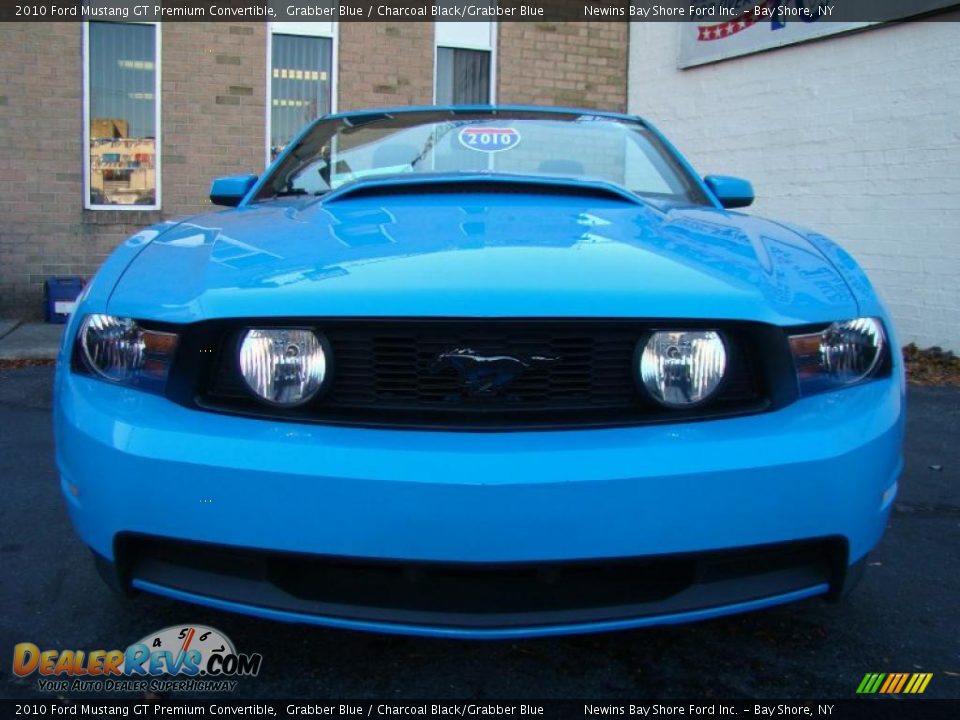 2010 Ford Mustang GT Premium Convertible Grabber Blue / Charcoal Black/Grabber Blue Photo #2