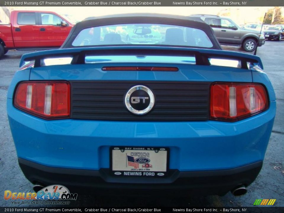 2010 Ford Mustang GT Premium Convertible Grabber Blue / Charcoal Black/Grabber Blue Photo #4