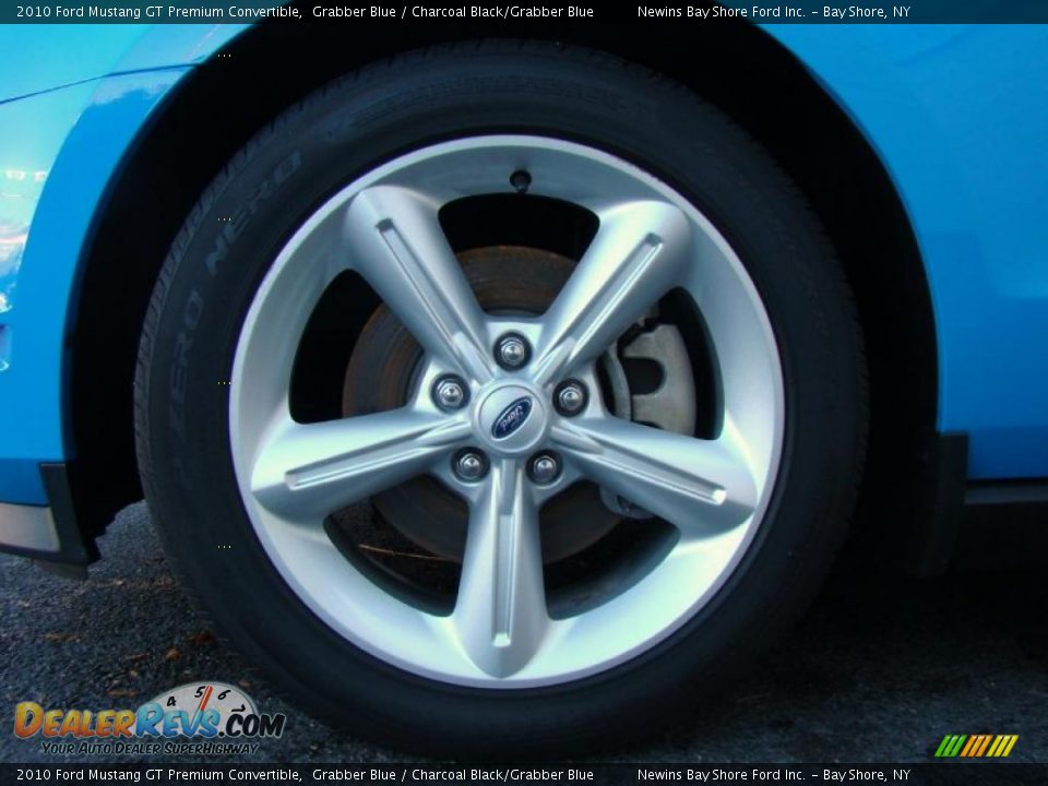 2010 Ford Mustang GT Premium Convertible Grabber Blue / Charcoal Black/Grabber Blue Photo #6