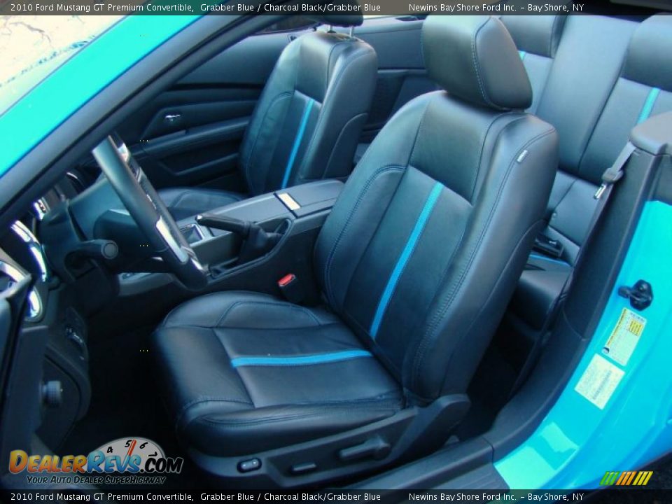 2010 Ford Mustang GT Premium Convertible Grabber Blue / Charcoal Black/Grabber Blue Photo #8