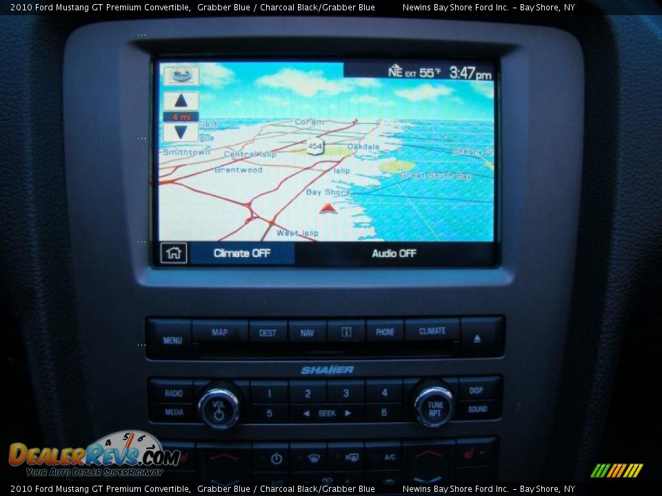 2010 Ford Mustang GT Premium Convertible Grabber Blue / Charcoal Black/Grabber Blue Photo #11